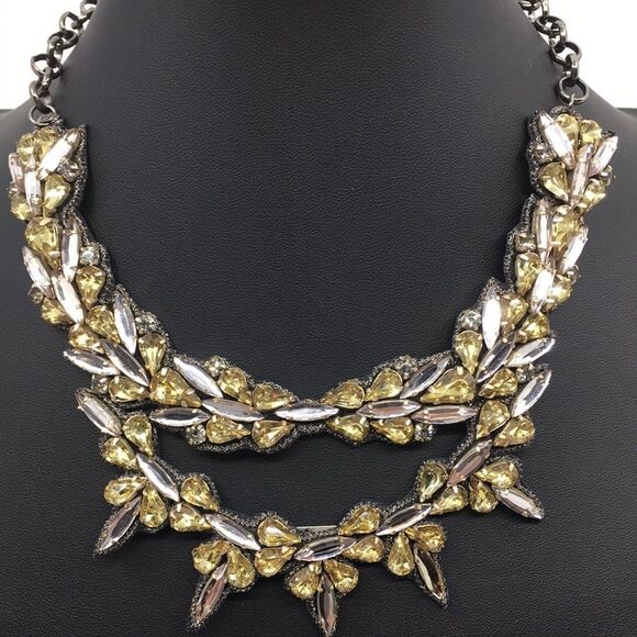 Deepa Gurnani Rhinestone Crystal Beaded Necklace New With Tags Empress of Aria - Picture 2 of 16